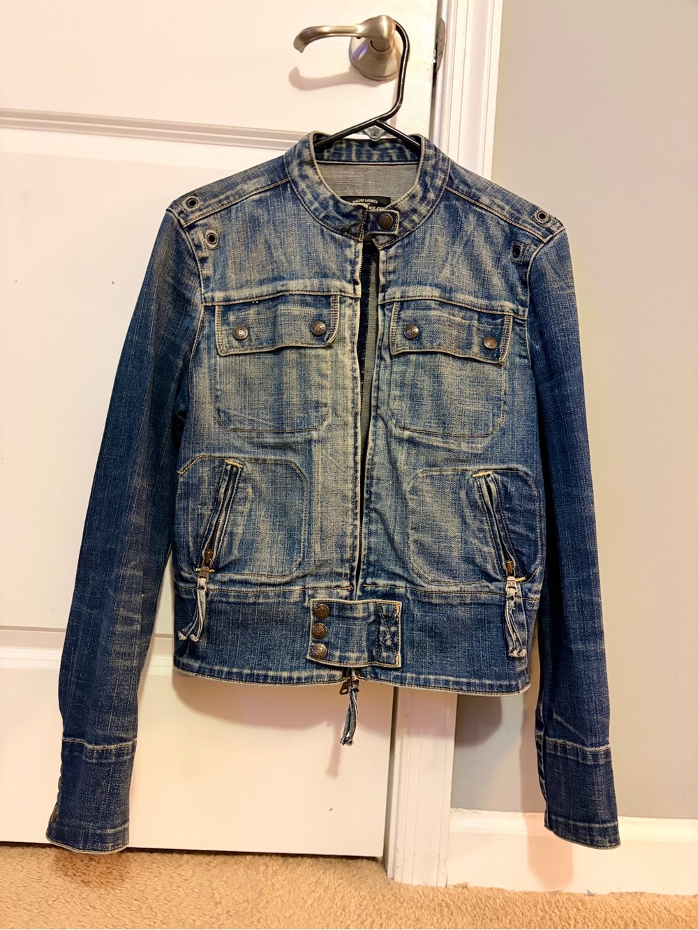 Ralph Lauren Denim Moto Jacket - Blue